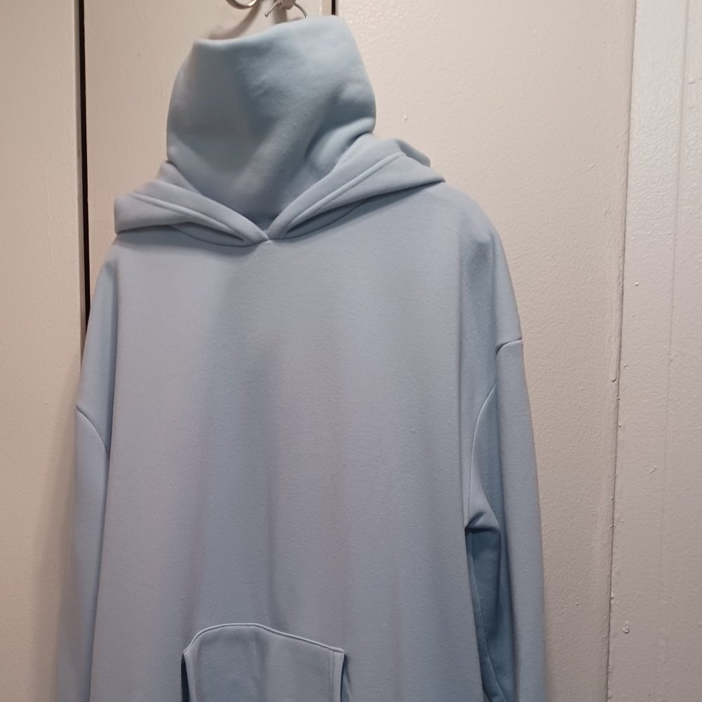 Forever 21 Baby Blue Hoodie Sweatshirt Size !X - Picture 2 of 5